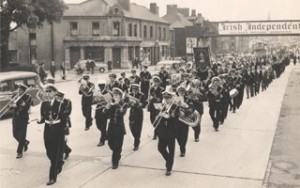 old photo marching